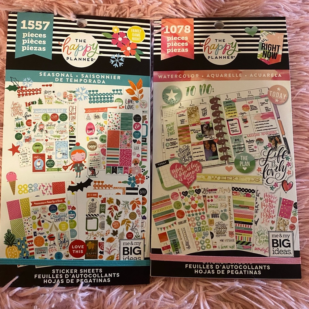 Set of 2 happy planner sticker books
